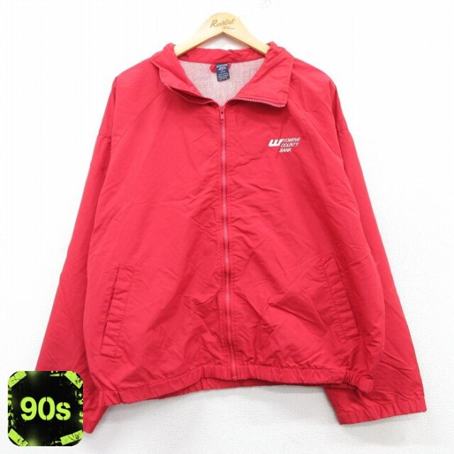 ランズエンド 90s ナイロンジャケット YOMING レッド XL | 古着