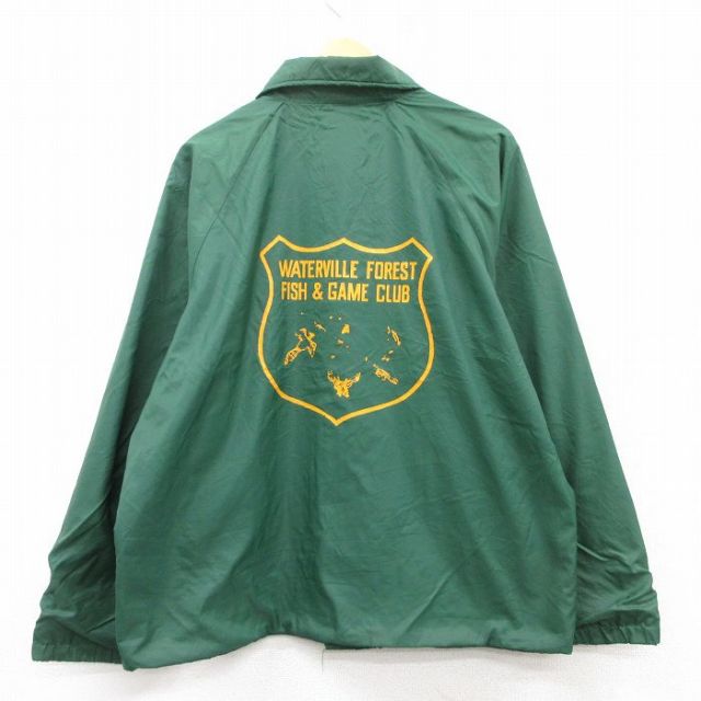 L★古着 長袖 ナイロン ジャケット メンズ 90年代 90s WATERVILLE ラグラン USA製 緑 グリーン 25mar14 中古 アウター ウインドブレーカー