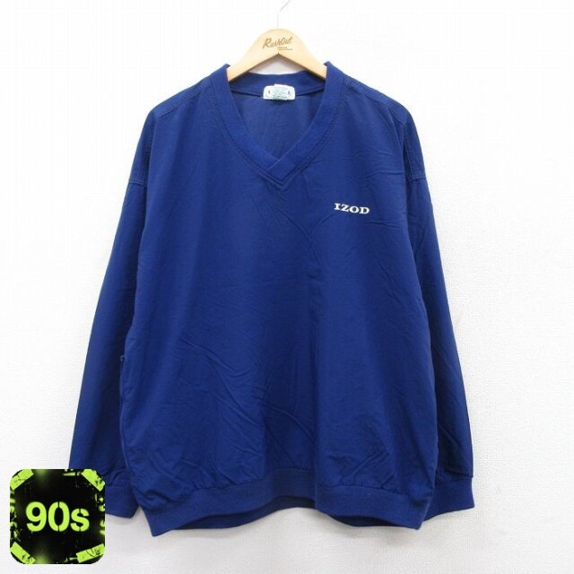 IZOD 90s ナイロンジャケット ワンポイントロゴ ネイビー メンズXL相当 | 古着