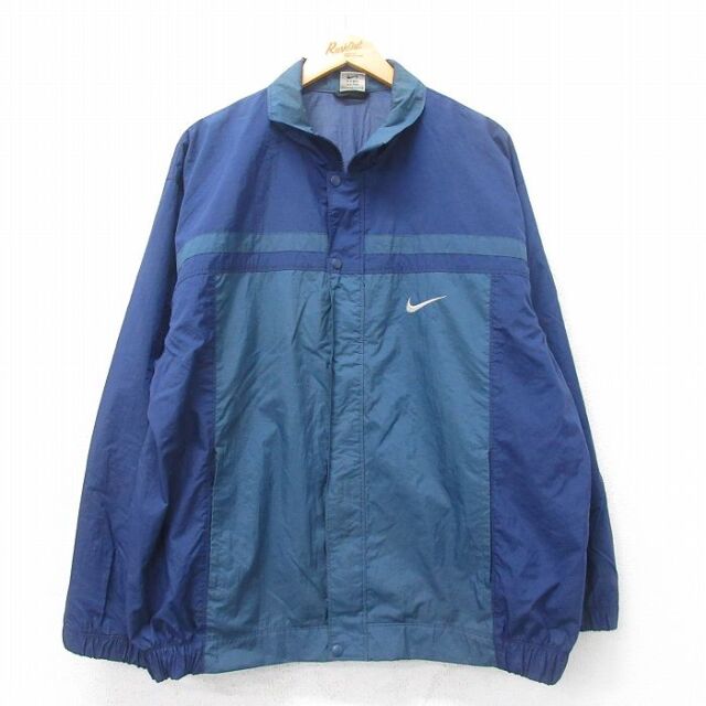 古着通販 XL☆古着 ナイキ NIKE 長袖 ナイロン ジャケット メンズ 00