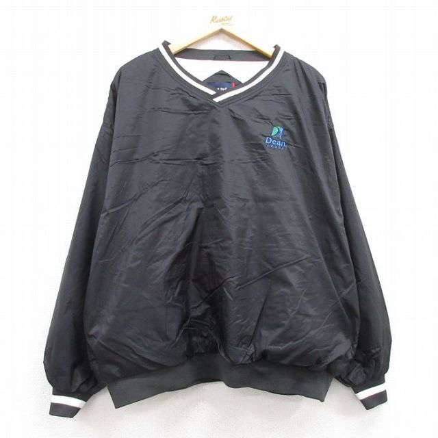 【50%OFF】Dean FOODS 長袖ナイロンジャケット ウインドブレーカー ブラック XL | 古着