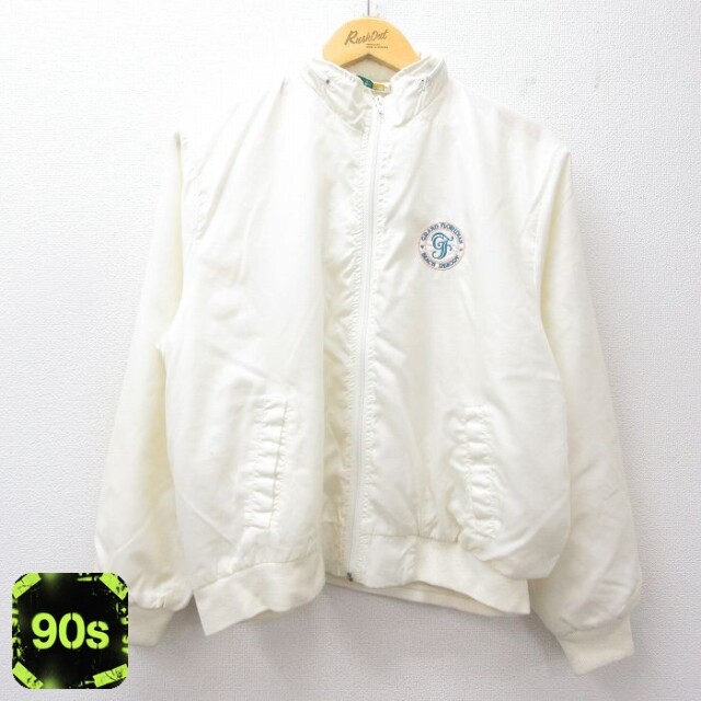 IZOD 90s ナイロンジャケット GRAND FLORIDIAN ホワイト M | 古着