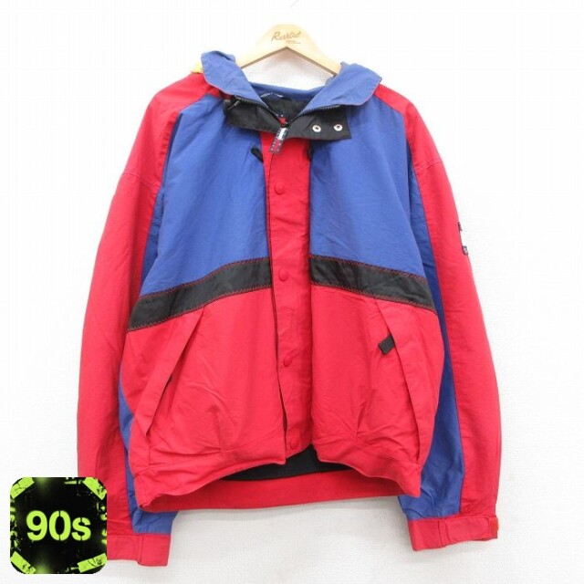 トミーヒルフィガー 90s ナイロンジャケット レッド メンズXL相当 | 古着
