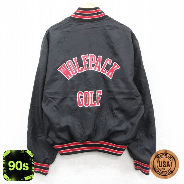 ホロウェイ 90s ハーフジップナイロンジャケット WOLFPACK ブラック XL | 古着