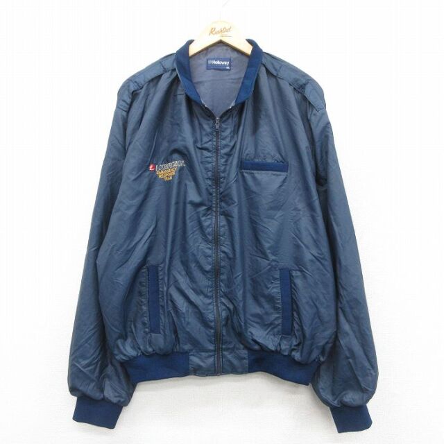 【50%OFF】ホロウェイ 90s ナイロンジャケット LUBRIZOL ネイビー XL | 古着