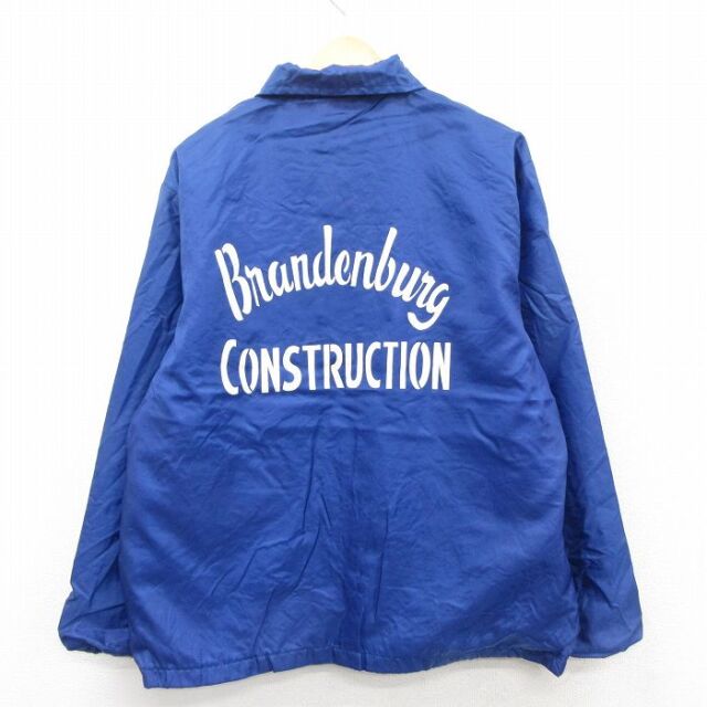 XL★古着 長袖 ナイロン ジャケット メンズ 90年代 90s Brandenburg 紺 ネイビー 25oct08 中古 アウター ウインドブレーカー