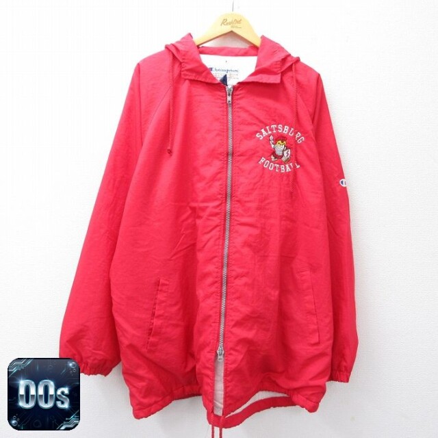 チャンピオン 00s ラグランジャケット ザルツブルクフットボール レッド XL | 古着