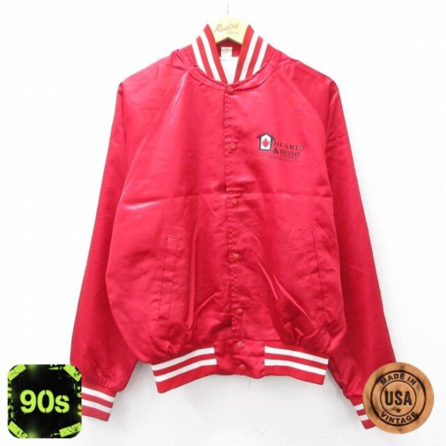 ナイロンジャケット HEARTH レッド L | 古着