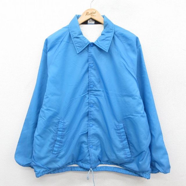 XL★古着 シアーズ 長袖 ナイロン ジャケット メンズ 80年代 80s ラグラン 水色 25oct23 中古 アウター ウインドブレーカー