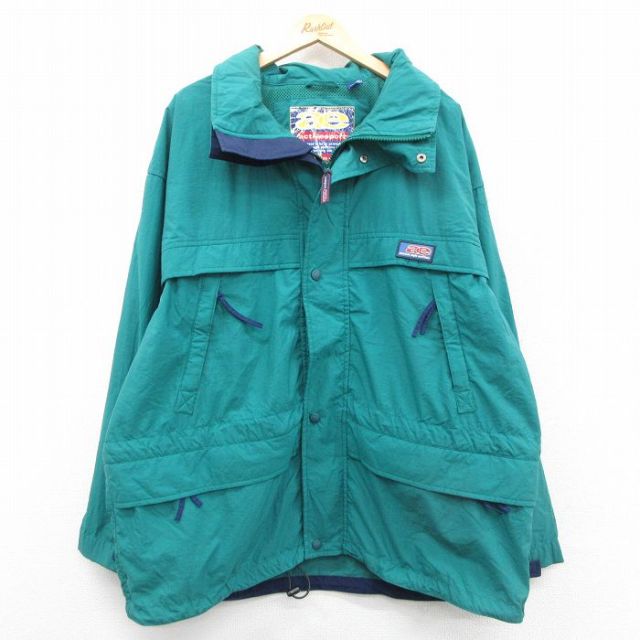【50%OFF】アメリカンイーグル ナイロンジャケット 内側メッシュ グリーン XL | 古着