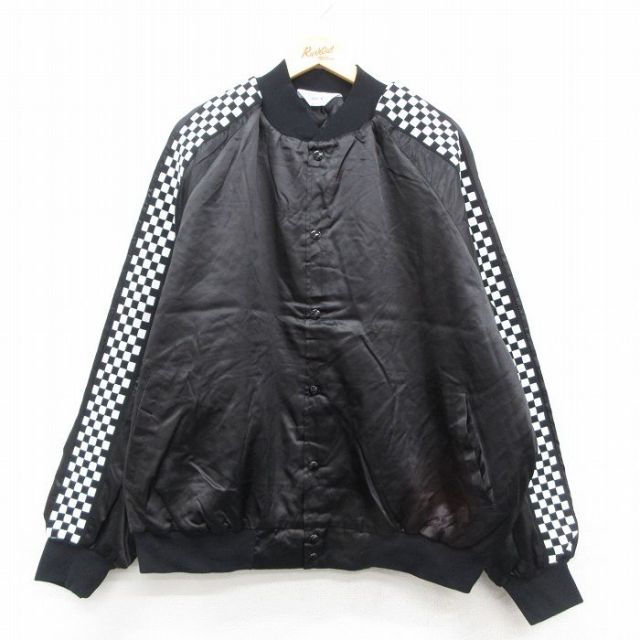 XL★古着 長袖 ナイロン ジャケット メンズ 90年代 90s ラグラン 大きいサイズ USA製 黒他 ブラック 内側キルティング 【spe】 25nov05 中古 アウター ウインドブレーカー