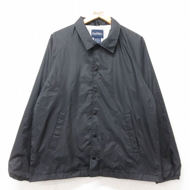 【50%OFF】ピューリタン 00s ラグランナイロンジャケット ブラック M | 古着