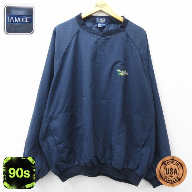 Thomson 90s ラグランナイロンジャケット ネイビー XL | 古着