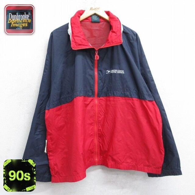 Dunbrooke 90s ラグランナイロンジャケット USPS レッド XL | 古着