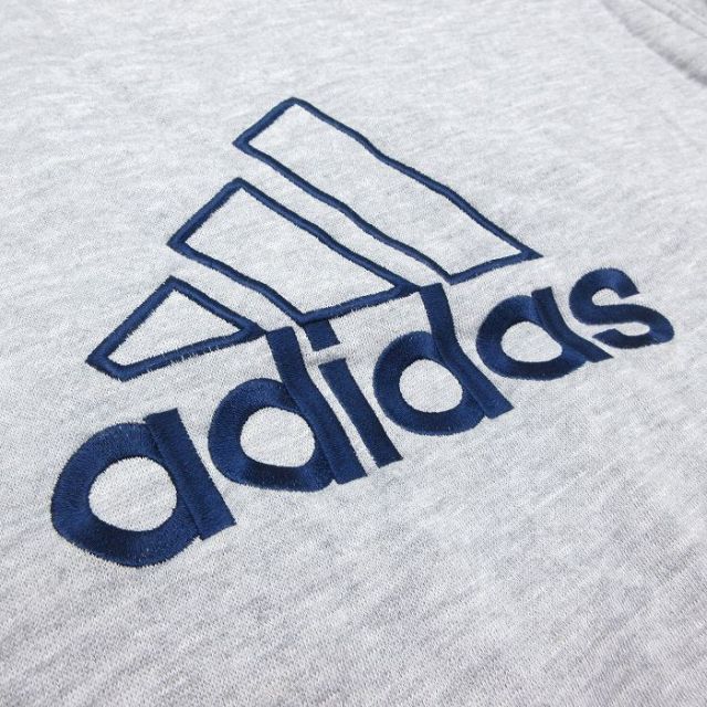 80s adidas ナイロンジャケット ホワイト 短丈 刺繍ロゴ 光沢感 激レア 