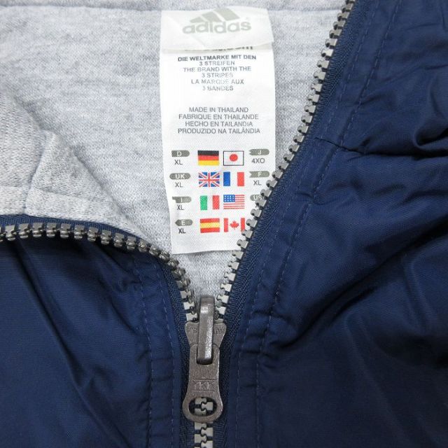 古着通販 XL☆古着 アディダス adidas 長袖 ナイロン ジャケット