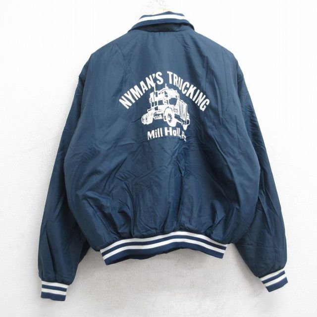 古着通販 XL☆古着 長袖 ナイロン ジャケット メンズ 90年代 90s