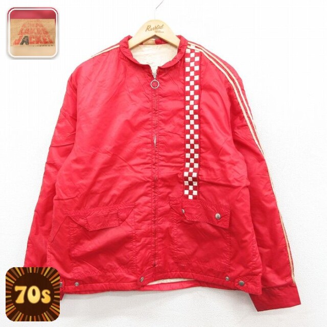 【50%OFF】70s ナイロンジャケット タロン レッド L | 古着