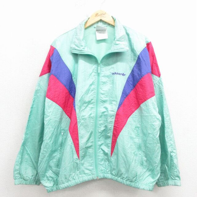 古着通販 XL☆古着 アディダス adidas 長袖 ナイロン ジャケット