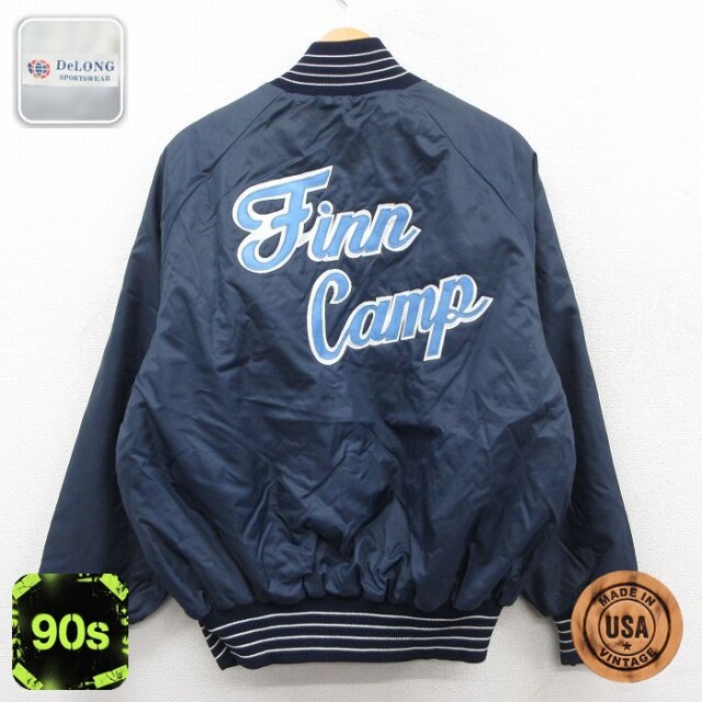 デロング 90s ラグランナイロンジャケット Finn Camp ネイビー L | 古着
