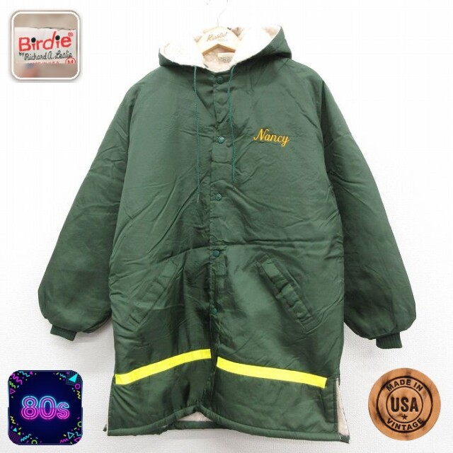 【50%OFF】80s ナイロンコート ラグラン グリーン M | 古着