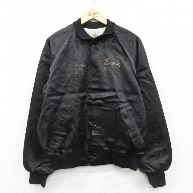 L★古着 長袖 ナイロン ジャケット メンズ 90年代 90s Ford ラグラン USA製 黒 26jan26