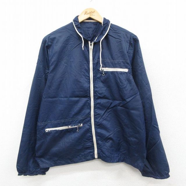 【20%OFF】ナイロンジャケット 80s ネイビー M | 古着
