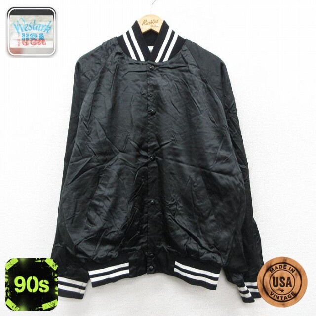 【50%OFF】90s ラグランナイロンジャケット ブラック XL | 古着
