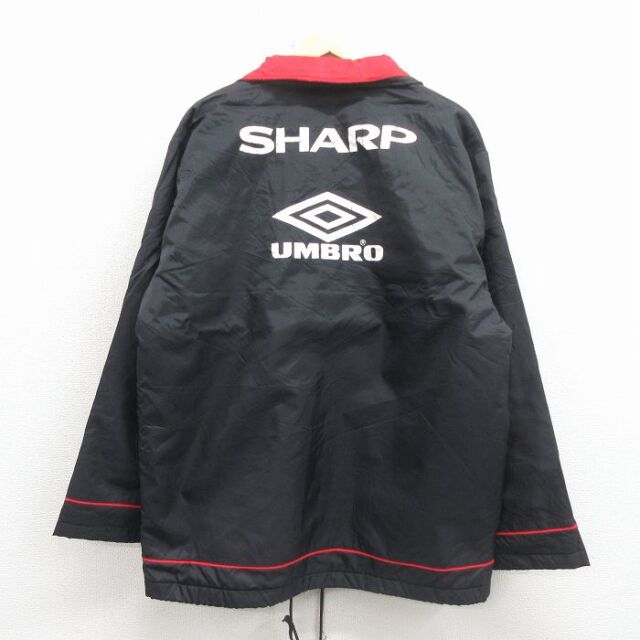 L★古着 アンブロ 長袖 ナイロン ジャケット メンズ マンチェスターユナイテッド シャープ 黒他【spe】 26feb21