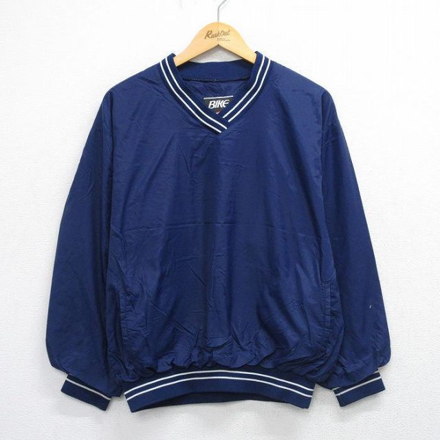 【20%OFF】ナイロンジャケット Vネック ネイビー L | 古着