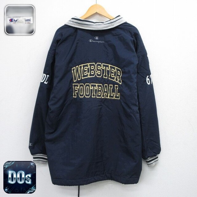 チャンピオン 00s ナイロンジャケット WEBSTER ネイビー XL | 古着