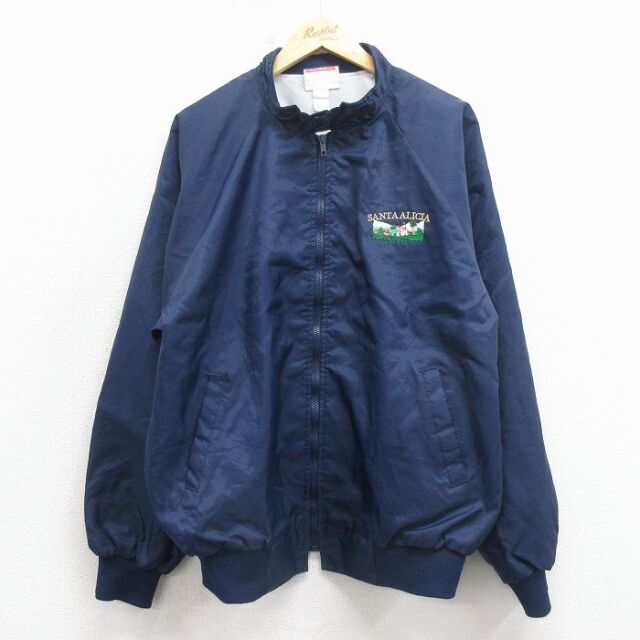 【20%OFF】SANTAALICIA 90s ラグランナイロンジャケット ネイビー L | 古着