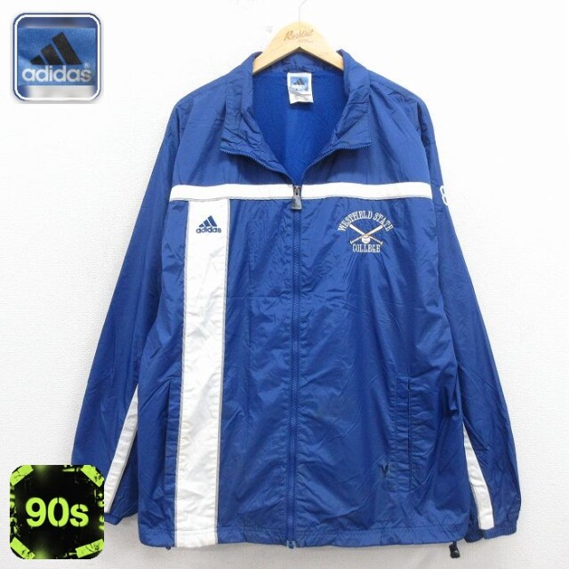 【90s✨】ナイロンジャケット インディアナ大学 古着通販 XL☆古着 アディダス adidas 長袖 ナイロン ジャケット