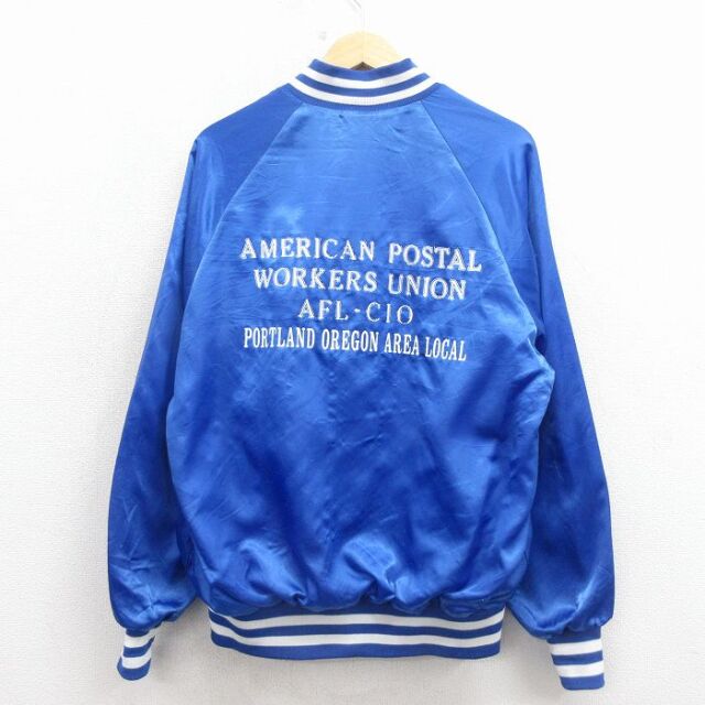 【20%OFF】80s ラグランナイロンジャケット アメリカン ブルー L | 古着