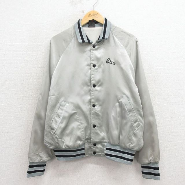 80s ラグランナイロンジャケット Etta グレー メンズL相当 | 古着