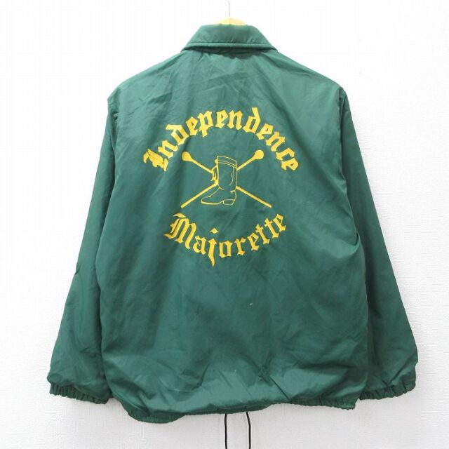 80s 長袖ナイロンジャケット Dunbrooke INDEPENDENCE Band グリーン メンズM相当 | 古着