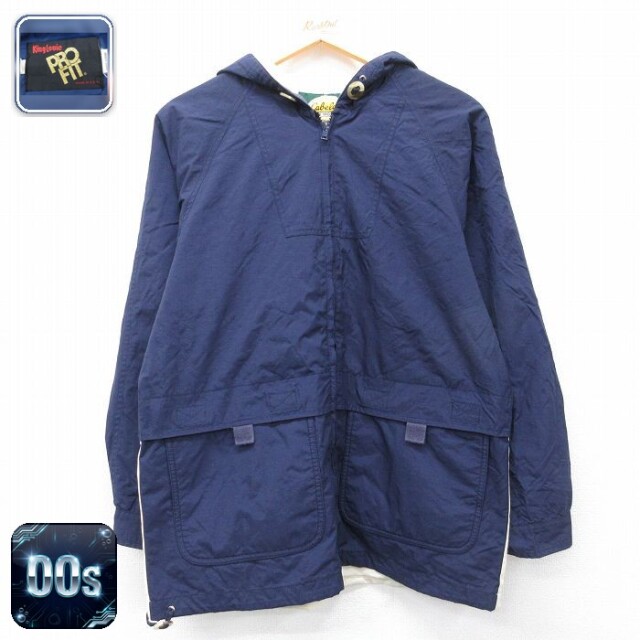 【20%OFF】00s ラグランナイロンジャケット ネイビー メンズM相当 | 古着