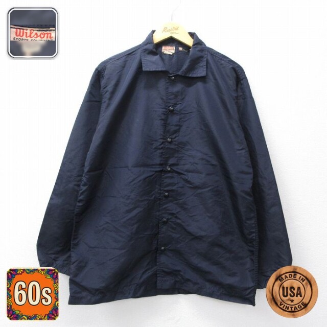 【20%OFF】ウィルソン 60s ナイロンジャケット ネイビー メンズM相当 | 古着