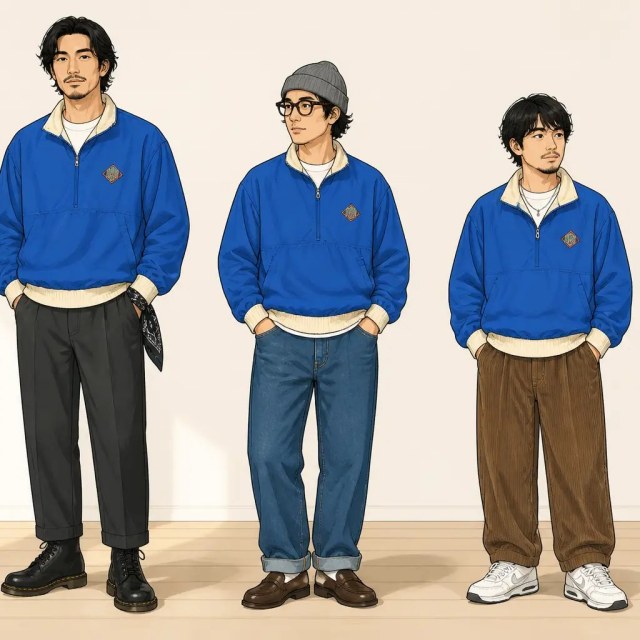 XL/古着 ガッチャ GOTCHA 長袖 ハーフジップ ナイロン ジャケット メンズ 80年代 80s タロン 青【spe】 26may09 古着通販 XL☆古着 ガッチャ GOTCHA 長袖 ハーフジップ ナイロン