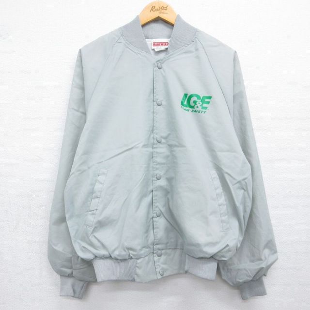 90s ラグランナイロンジャケット LG&E グレー メンズL相当 | 古着