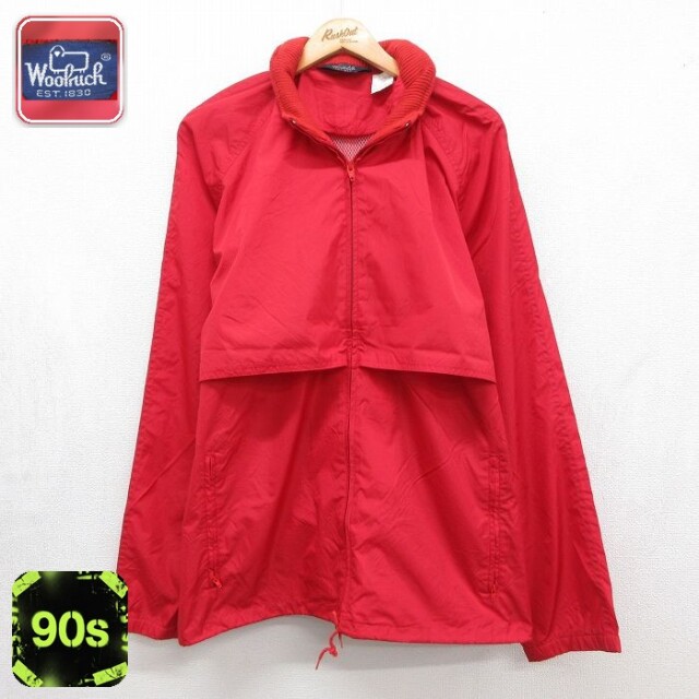 【20%OFF】ウールリッチ 90s ナイロンジャケット ラグラン レッド メンズXL相当 | 古着