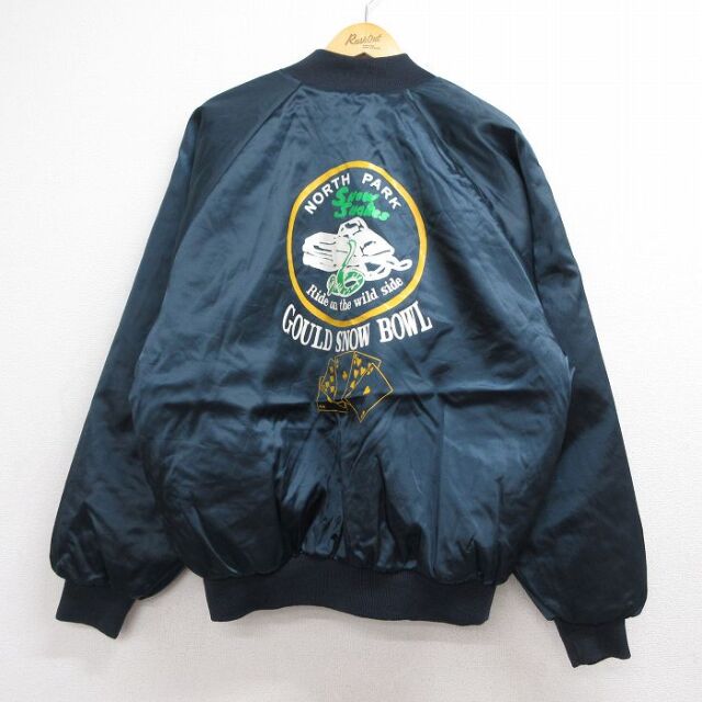 ナイロンジャケット 90s GOULD SNOW BOWLラグラン ネイビー メンズXL相当 | 古着