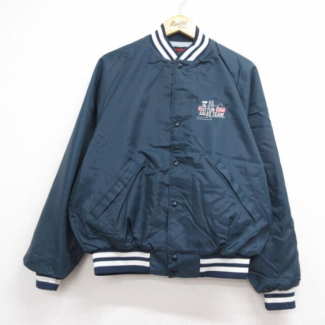 Dunbrooke 90s ラグランナイロンジャケット DAYTON ネイビー メンズXL相当 | 古着