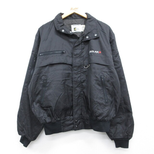 K-BRAND 90s ナイロンジャケット SOLAR ブラック メンズL相当 | 古着