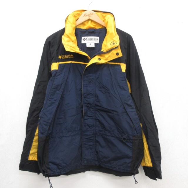 L★古着 Columbia コロンビア 長袖 ナイロン ジャケット メンズ 00年代 00s FireRidge マルチカラー ネイビー 26aug19
