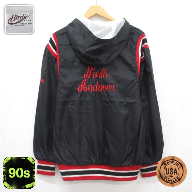 Birdie 90s ハーフジップパーカー North ブラック メンズS相当 | 古着
