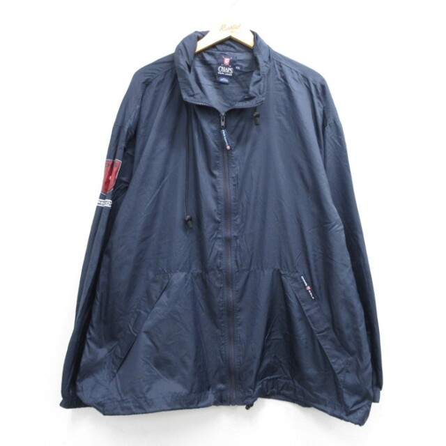 ラルフローレン 90s ナイロンジャケット リップストップ ネイビー メンズXL相当 | 古着
