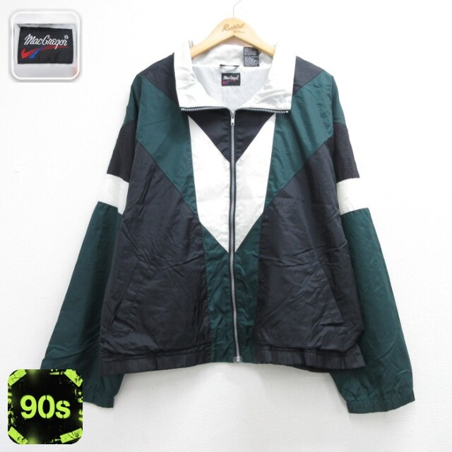 MacGregor 長袖 ナイロン ジャケット 90s ブラック メンズXL相当 | 古着