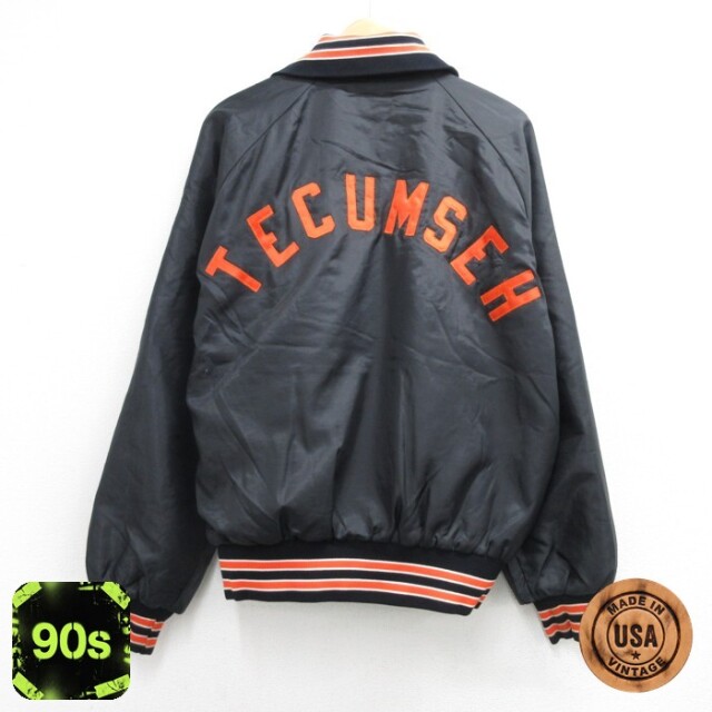 ナイロンジャケット TECUMSEH ラグラン ブラック メンズL相当 | 古着