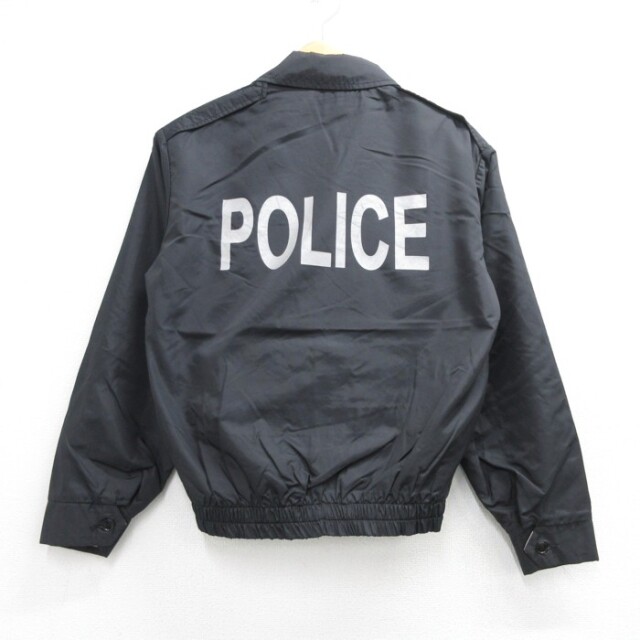 ナイロン 90s ジャケット POLICE リバーシブル リフレクター ブラック メンズS相当 | 古着